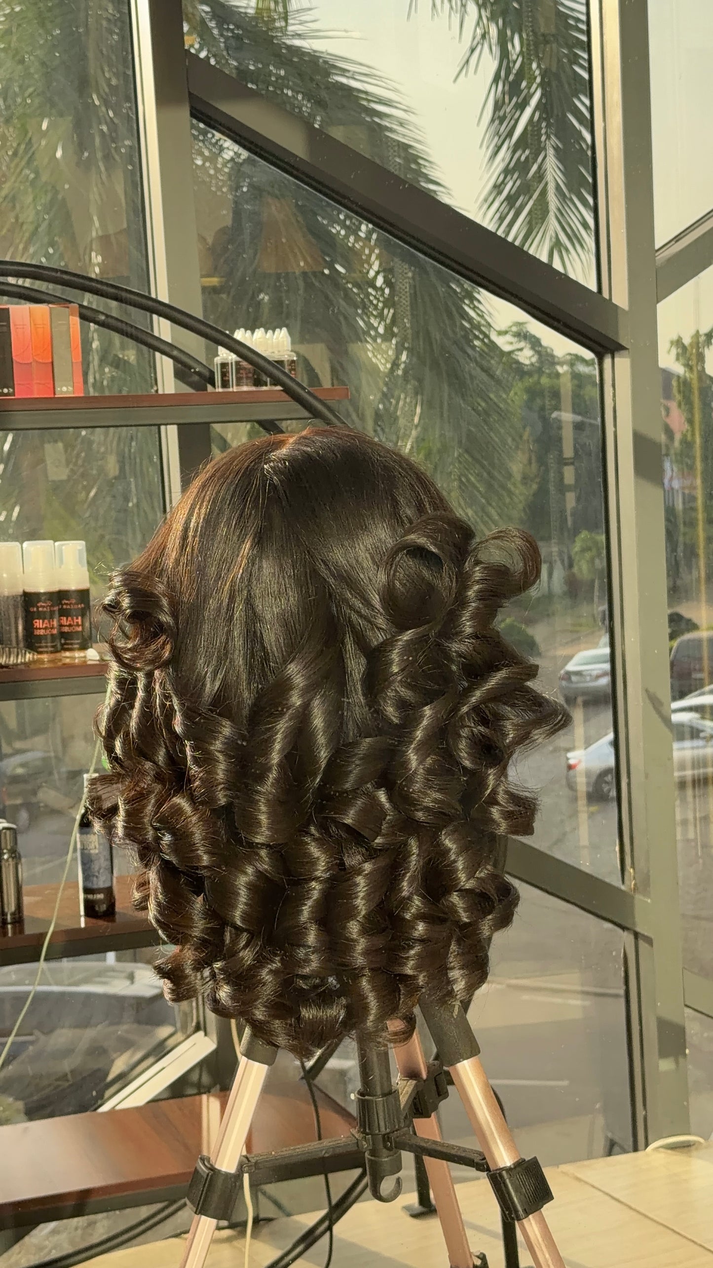 Raw short layered south East Asian wavy hair with 5x5 hd lace