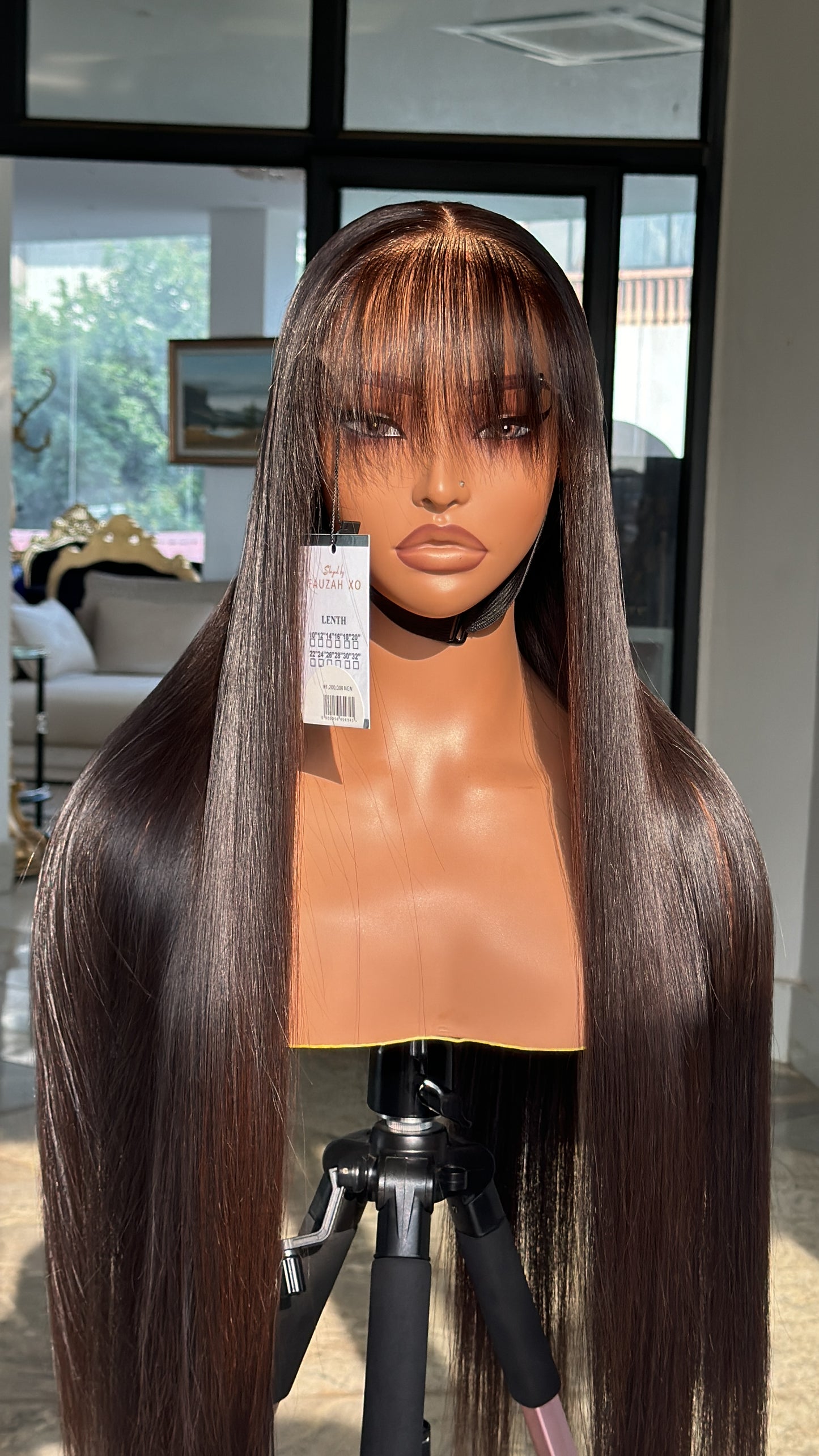 1 Straight with fringe