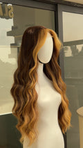 0Blonde x brown highlights