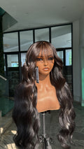 Raw wavy with bangs